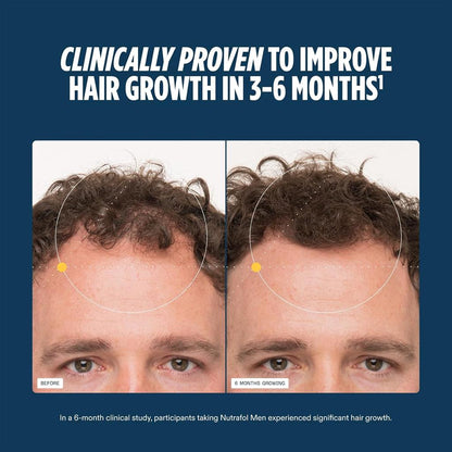 Nutrafol Men Hair Growth Supplements, Ages 18-49, 1-Month Bottle